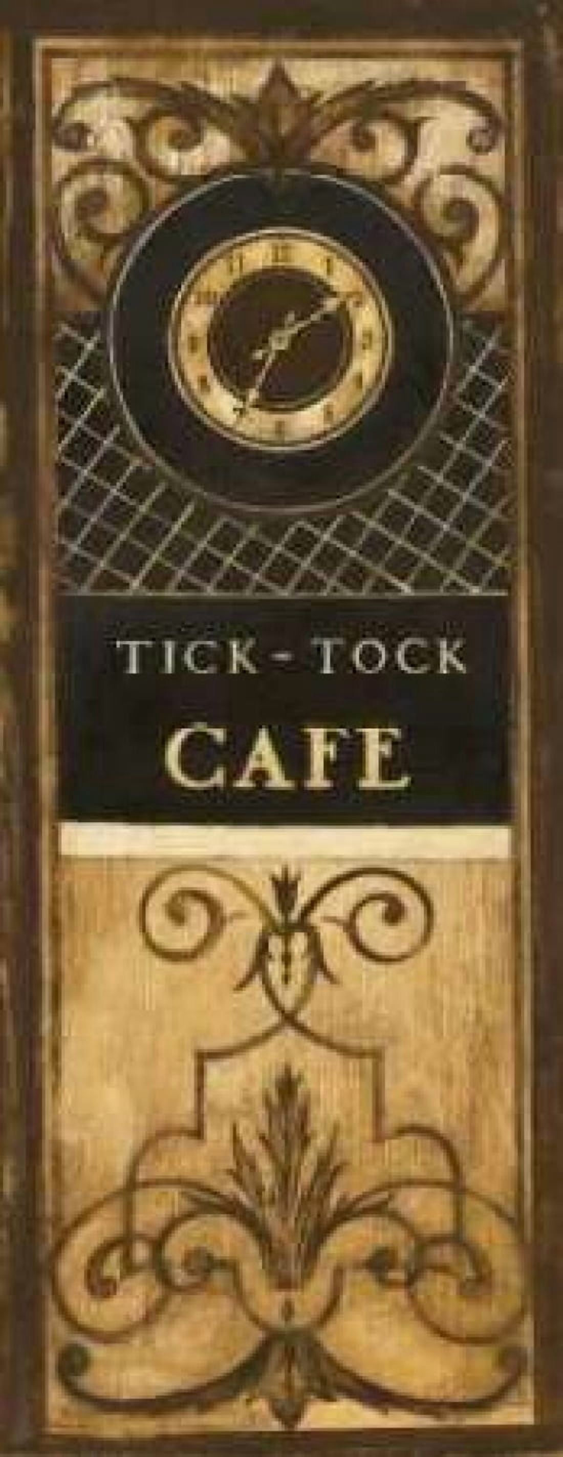 Posterazzi Tick Tock Cafe Canvas Art - Kimberly Poloson (24 x 48)