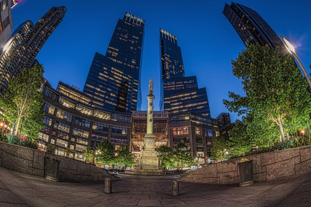 Posterazzi Time Warner Center New York City New York United States of America Canvas Art - F M Kearney Design Pics (38 x 24)