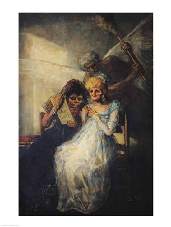 Posterazzi Time of the Old Women 1820 Canvas Art - Francisco De Goya (24 x 36)
