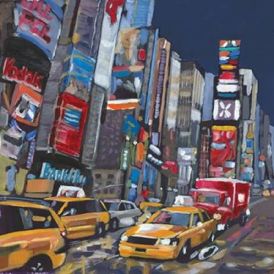 Posterazzi Times Square I Canvas Art - PM Shore (24 x 24)