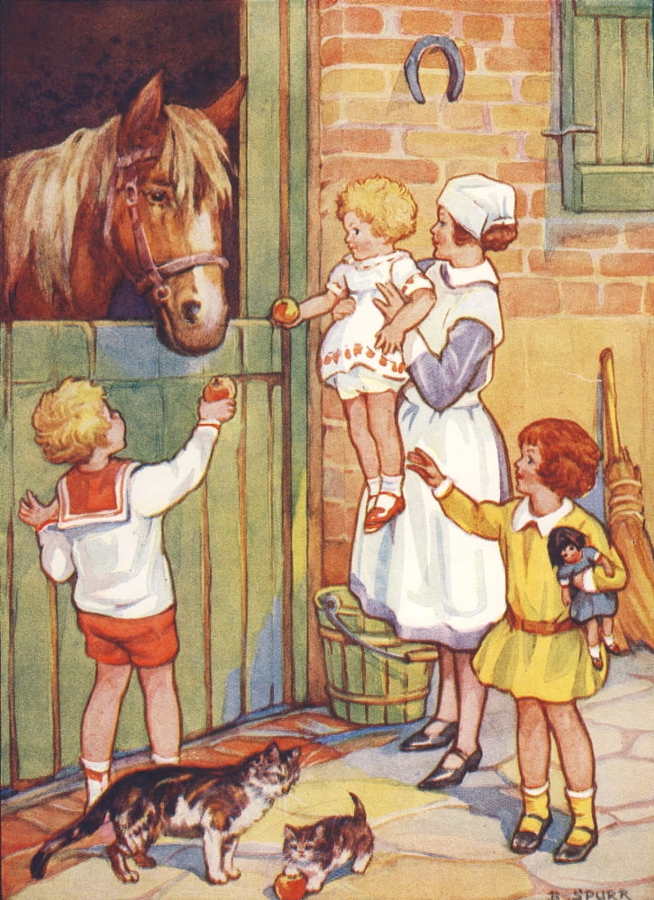 Posterazzi Tiny Tots Annual 1931 Dobbins Birthday Canvas Art - B Spurr (24 x 36)