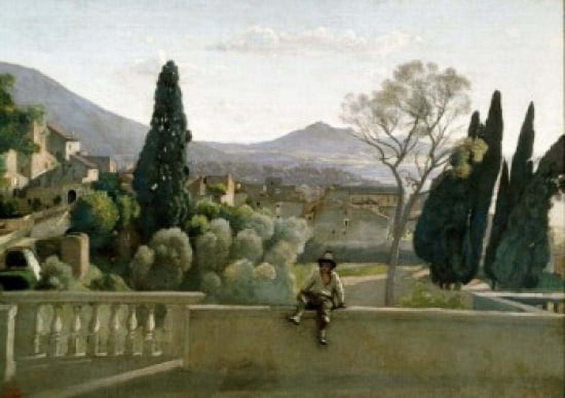 Posterazzi Tivoli Gardens by Jean Baptiste Camille Corot (1796-1875) France Paris Musee du Louvre Canvas Art - Jean Baptiste Camille Corot (24 x 36)