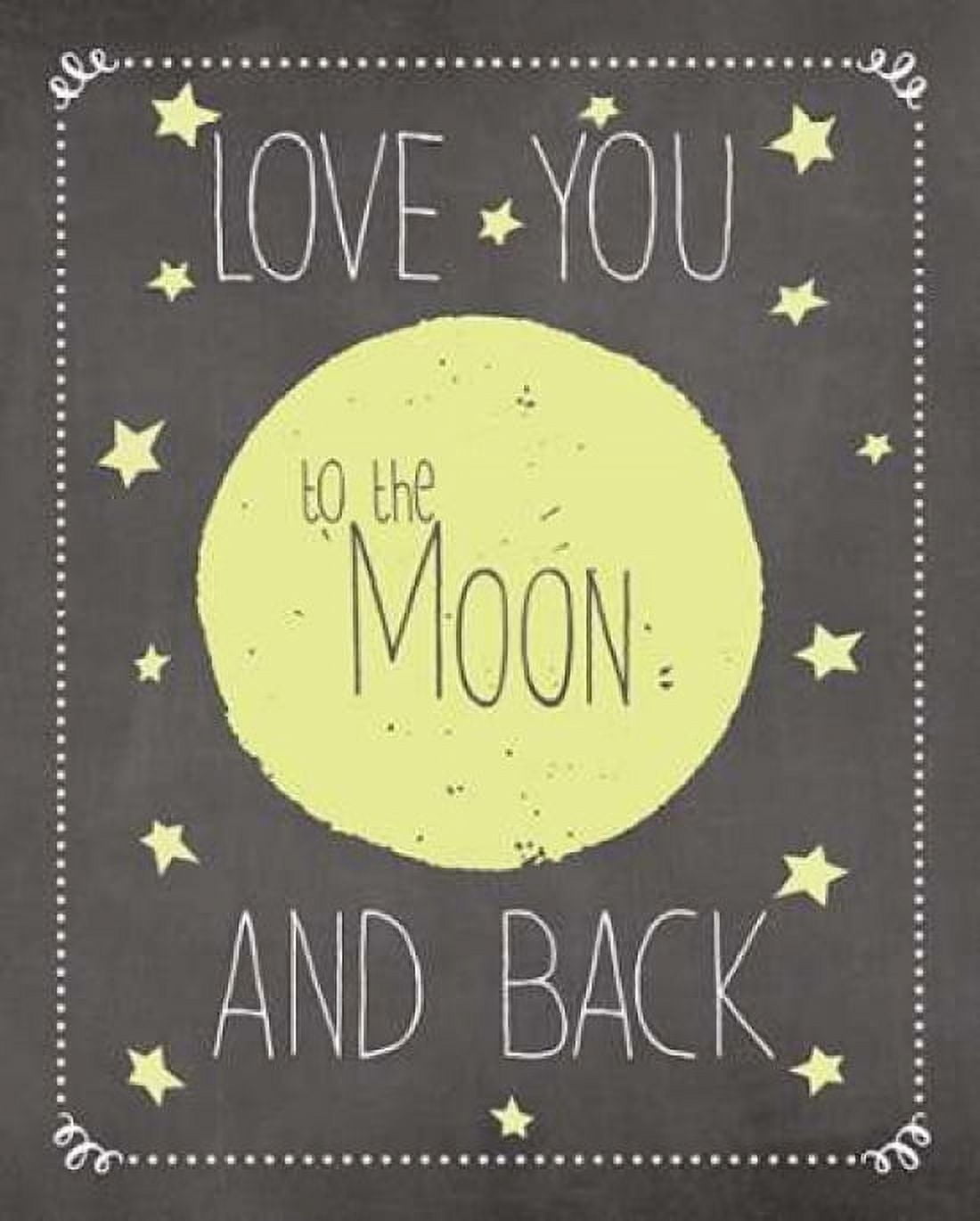 Posterazzi To the Moon - Yellow Canvas Art - Jo Moulton (24 x 30)