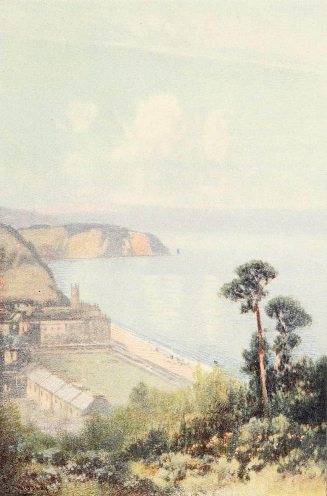 Posterazzi Torquay 1920 Teignmouth Canvas Art - Frederick J Widgery (24 x 36)