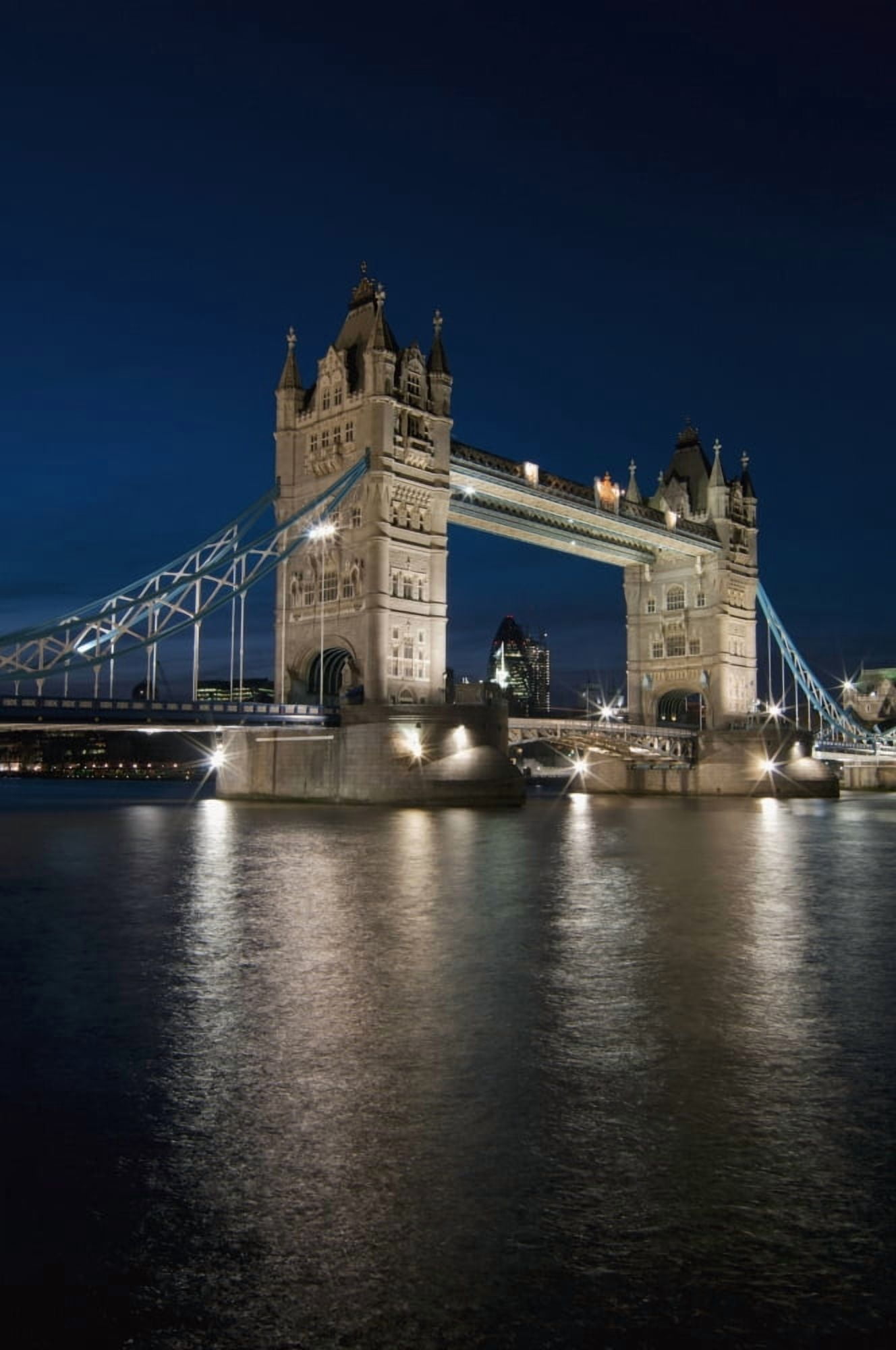 Posterazzi Tower Bridge at dusk London England Canvas Art - Charles Bowman Design Pics (24 x 38)