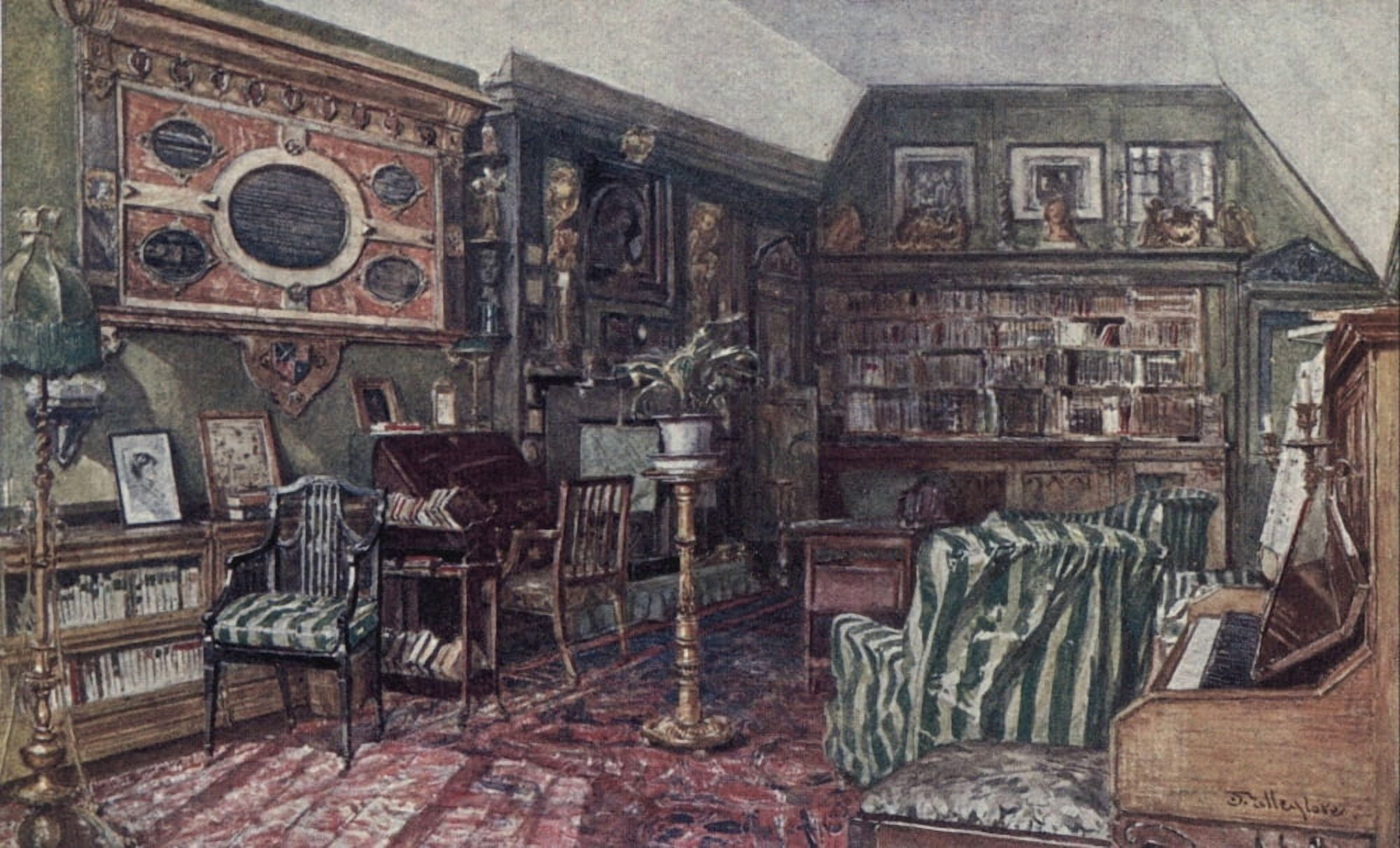 Posterazzi Tower of London 1908 Chamber where Guy Fawkes was tried Canvas Art - John Fulleylove (24 x 36)