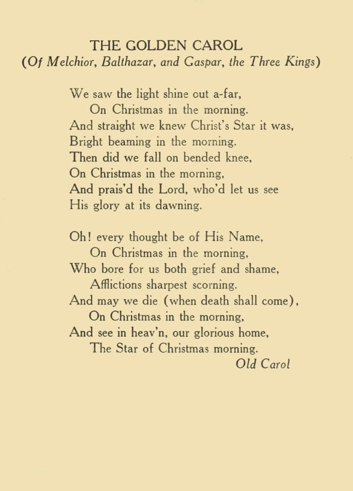 Posterazzi Traditional Christmas in Poetry 1922 The Golden Carol Canvas Art - Traditional (24 x 36)