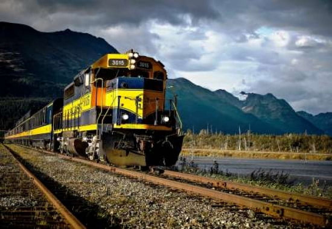 Posterazzi Train Engine Alaska Canvas Art - John Stalowy (20 x 28)