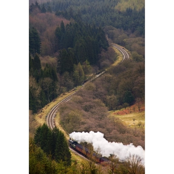Posterazzi DPI1830873LARGE Train On Scenic Landscape Yorkshire England Poster Print by John Short, 22 x 34 - Large