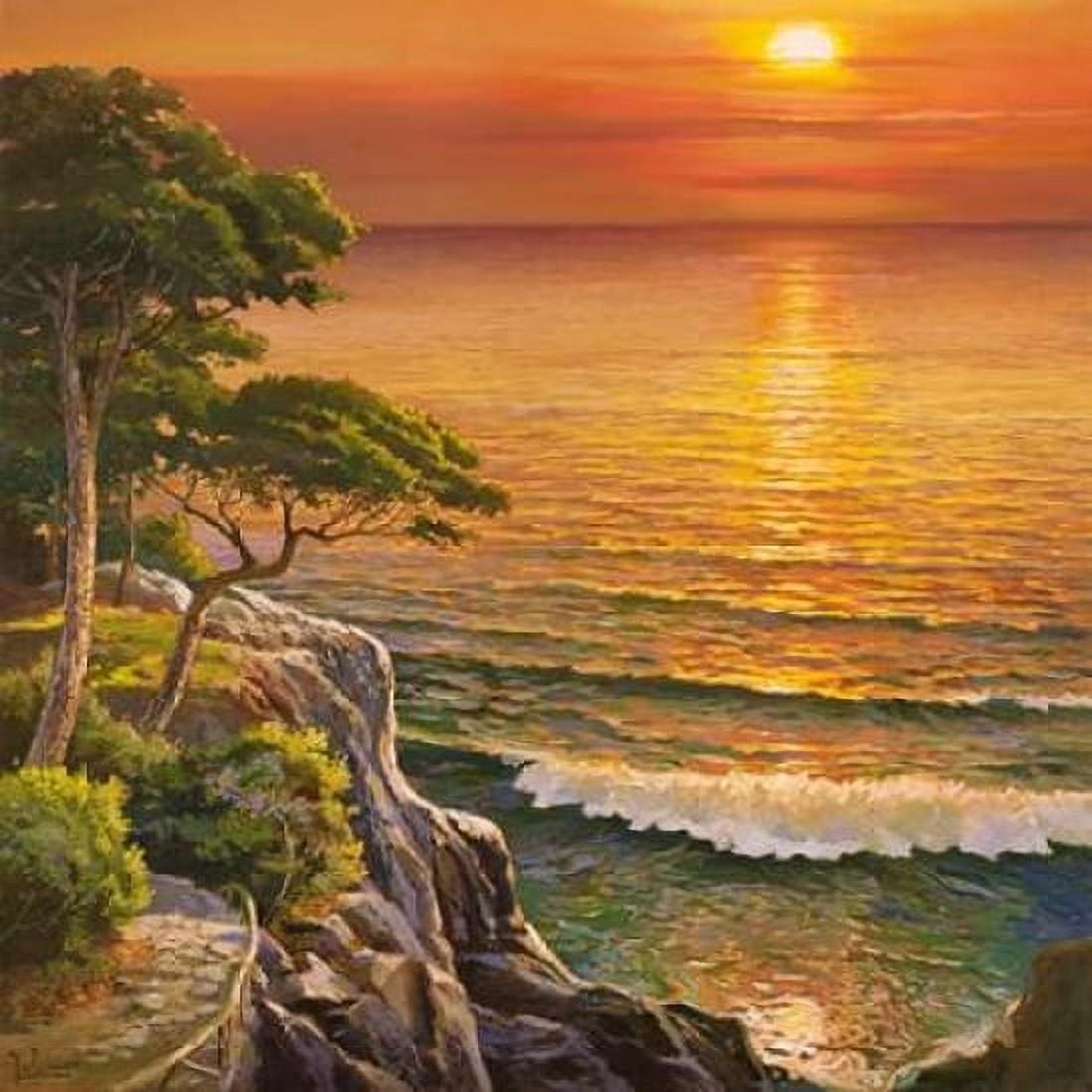 Posterazzi Tramonto sul Mediterraneo Canvas Art - Adriano Galasso (24 x 24)