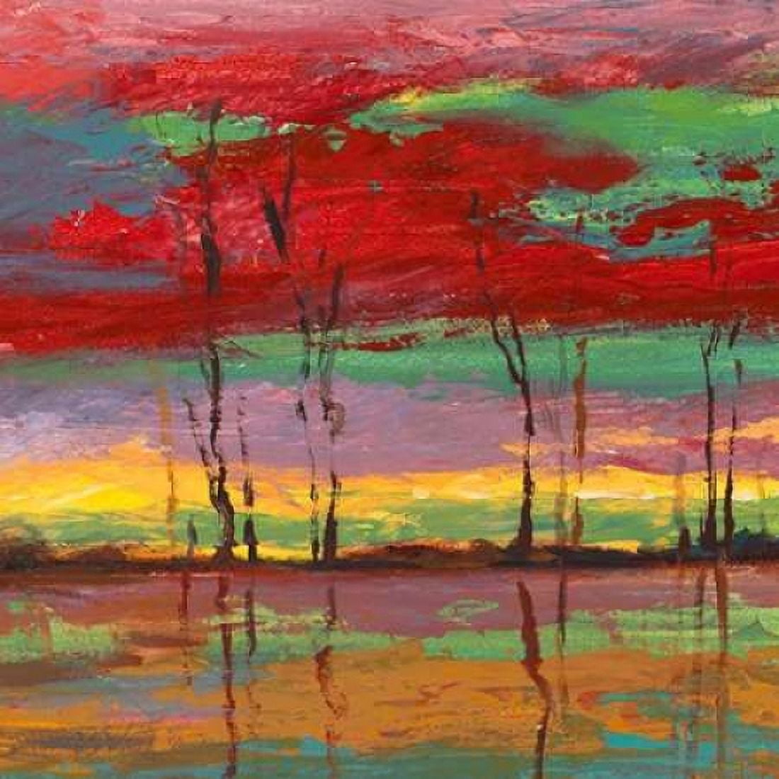 Posterazzi Tramonto sul bosco II Canvas Art - Lucas (24 x 24)