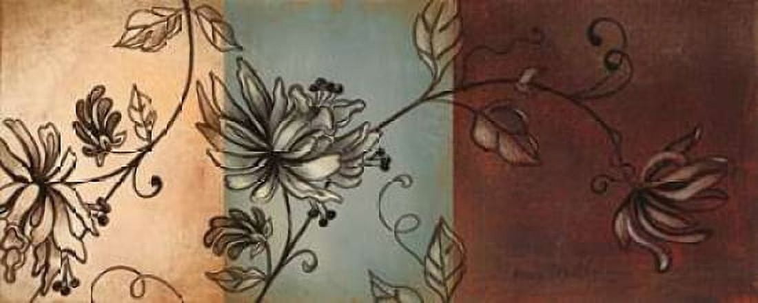 Posterazzi Translucent Garden - With Teal I Canvas Art - Lanie Loreth (24 x 48)