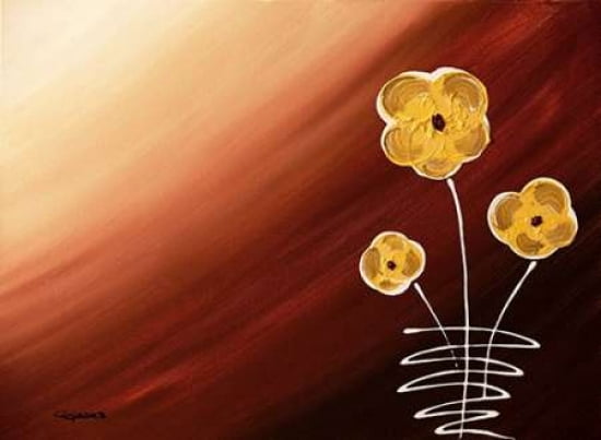 Posterazzi Tre Fiori Canvas Art - Carmen Guedez (18 x 24)