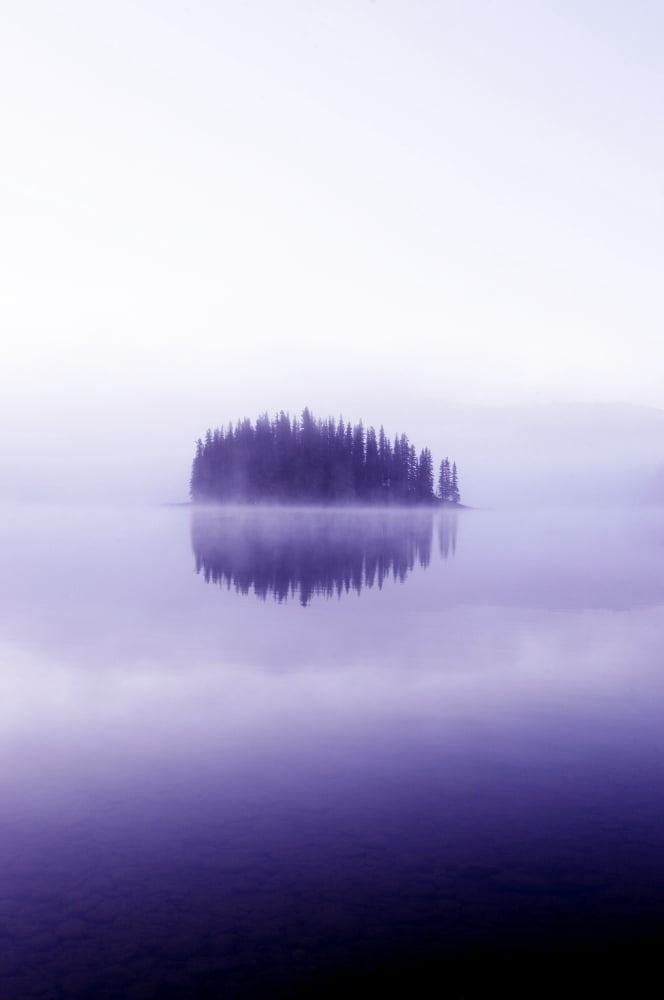 Posterazzi Trees Across A Calm Lake Canvas Art - Chris and Kate Knorr Design Pics (22 x 34)