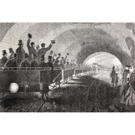 Posterazzi Trial Run of Train In London Underground In 1862 From El Museo Universal Published Madrid 1862 Poster Print