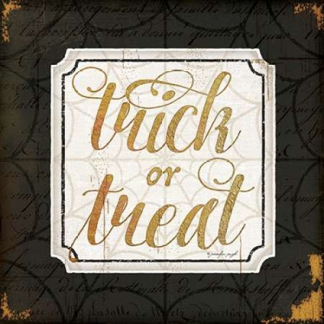 Posterazzi Trick or Treat Gold Canvas Art - Jennifer Pugh (24 x 24)