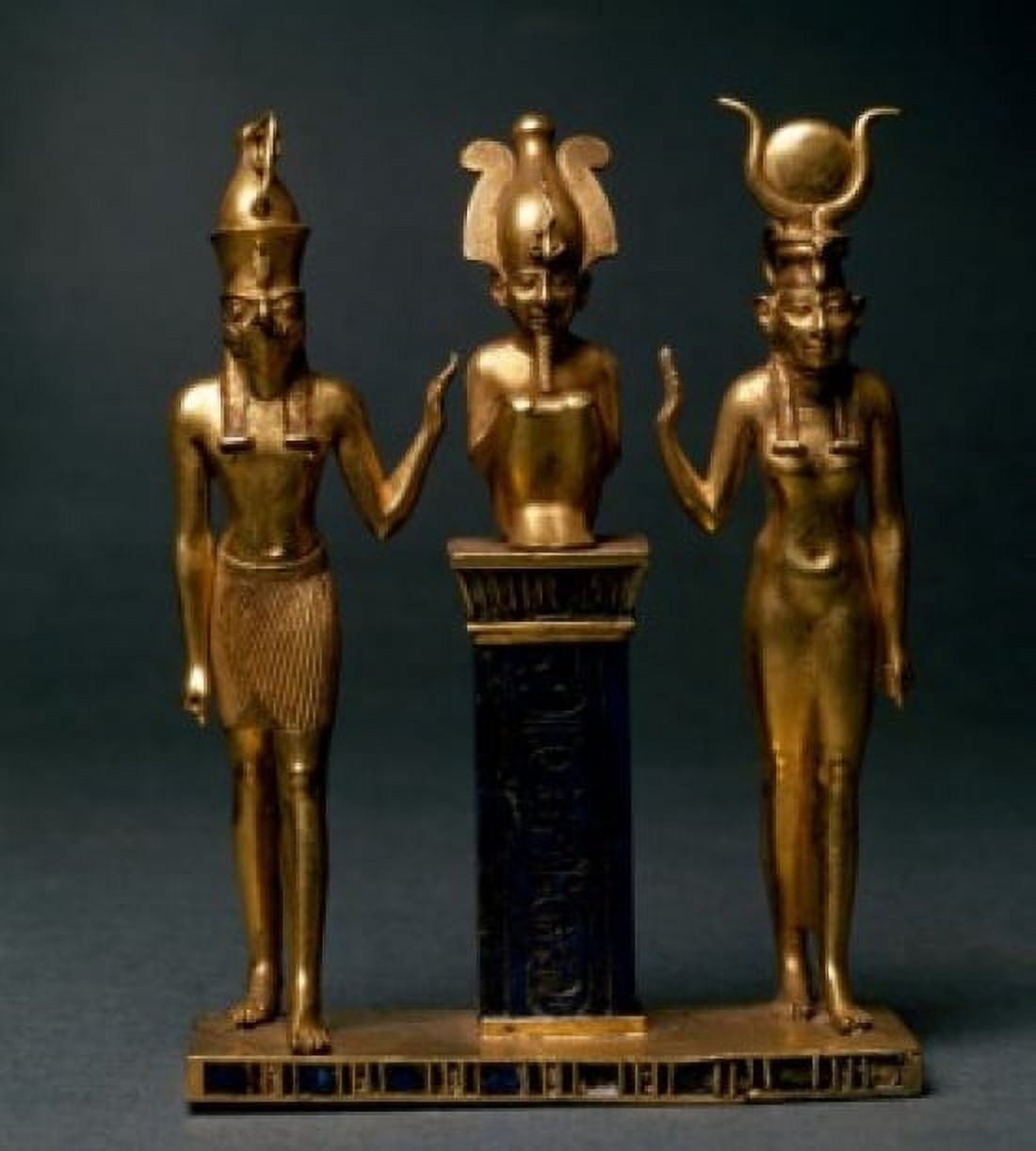 Posterazzi Trinity of Osorkon II Osiris Flanked by Isis and Horus France Paris Musee du Louvre Canvas Art - (24 x 36)
