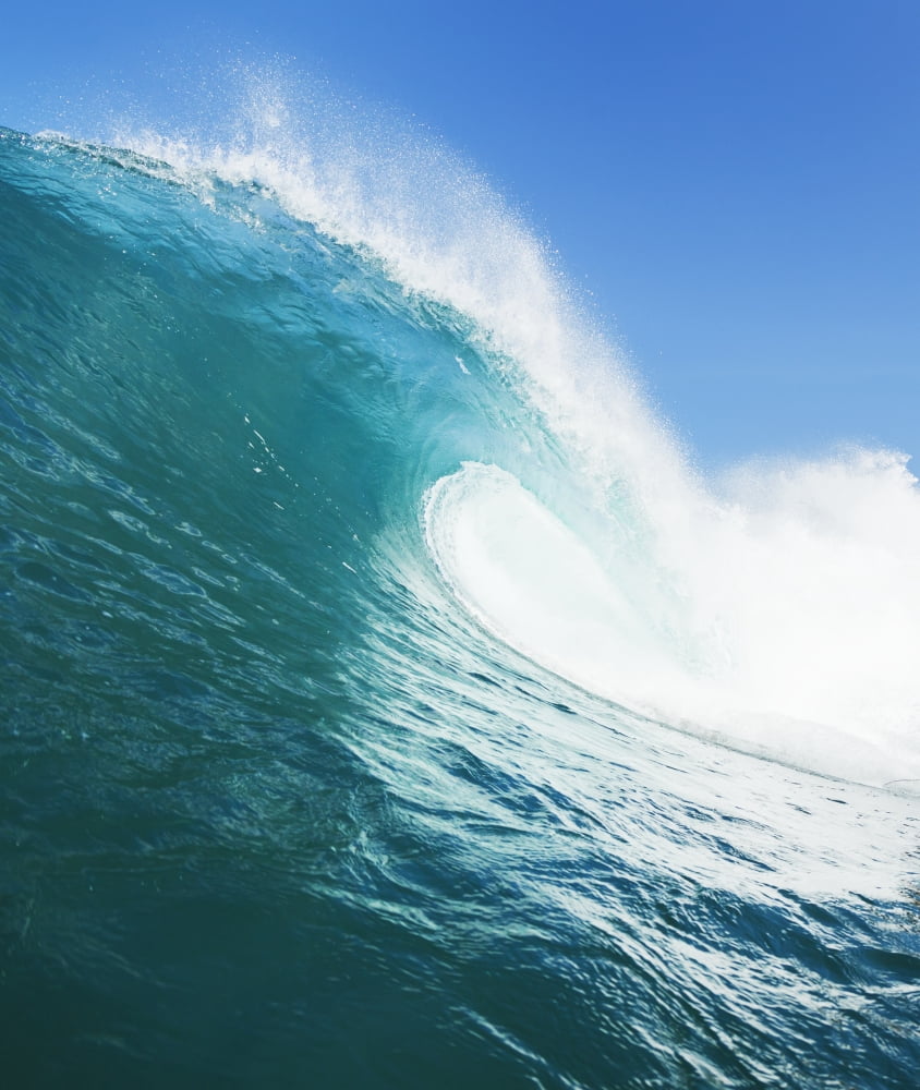 Posterazzi Tropical Blue Ocean Wave Canvas Art - Design Pics Vibe  Design Pics (24 x 30)