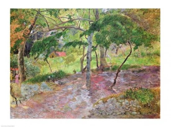 Posterazzi Tropical Landscape Martinique 1887 Canvas Art - Paul Gauguin (36 x 24)