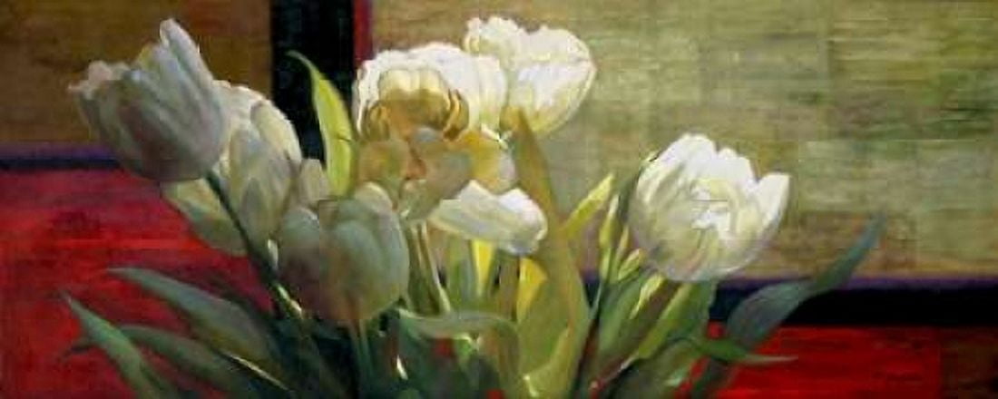Posterazzi Tulips with Red Canvas Art - Jan McLaughlin (24 x 48)