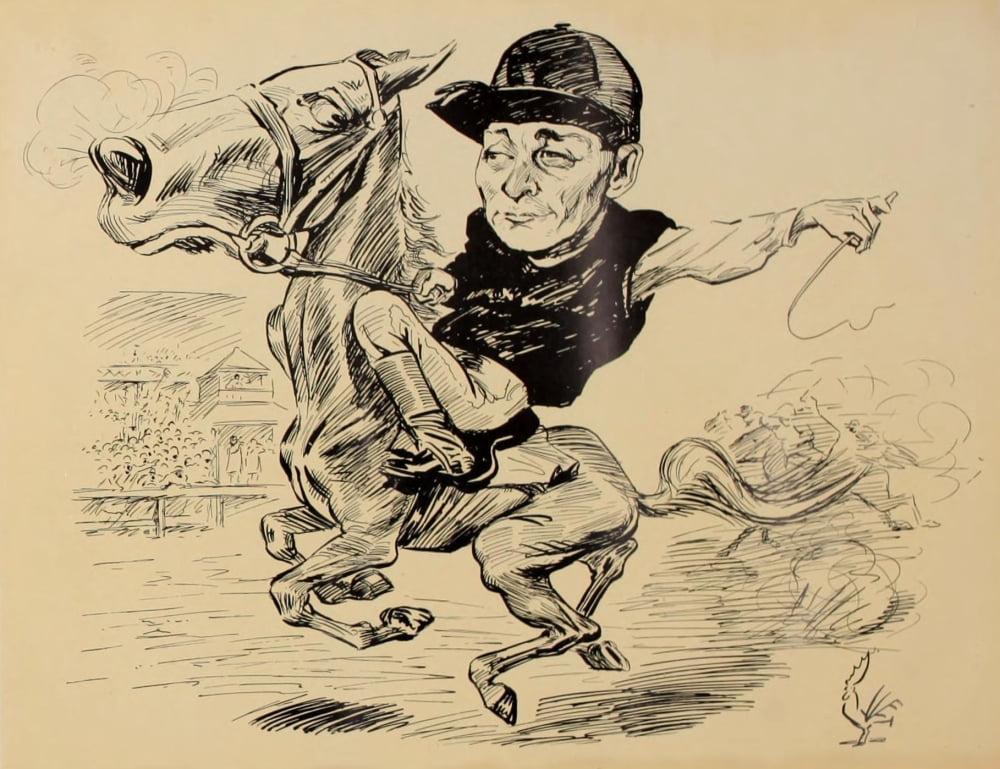 Posterazzi Turf in Caricature 1900 Carmack Canvas Art - Jesse Sylvester (1875-1966 Anderson (24 x 36)