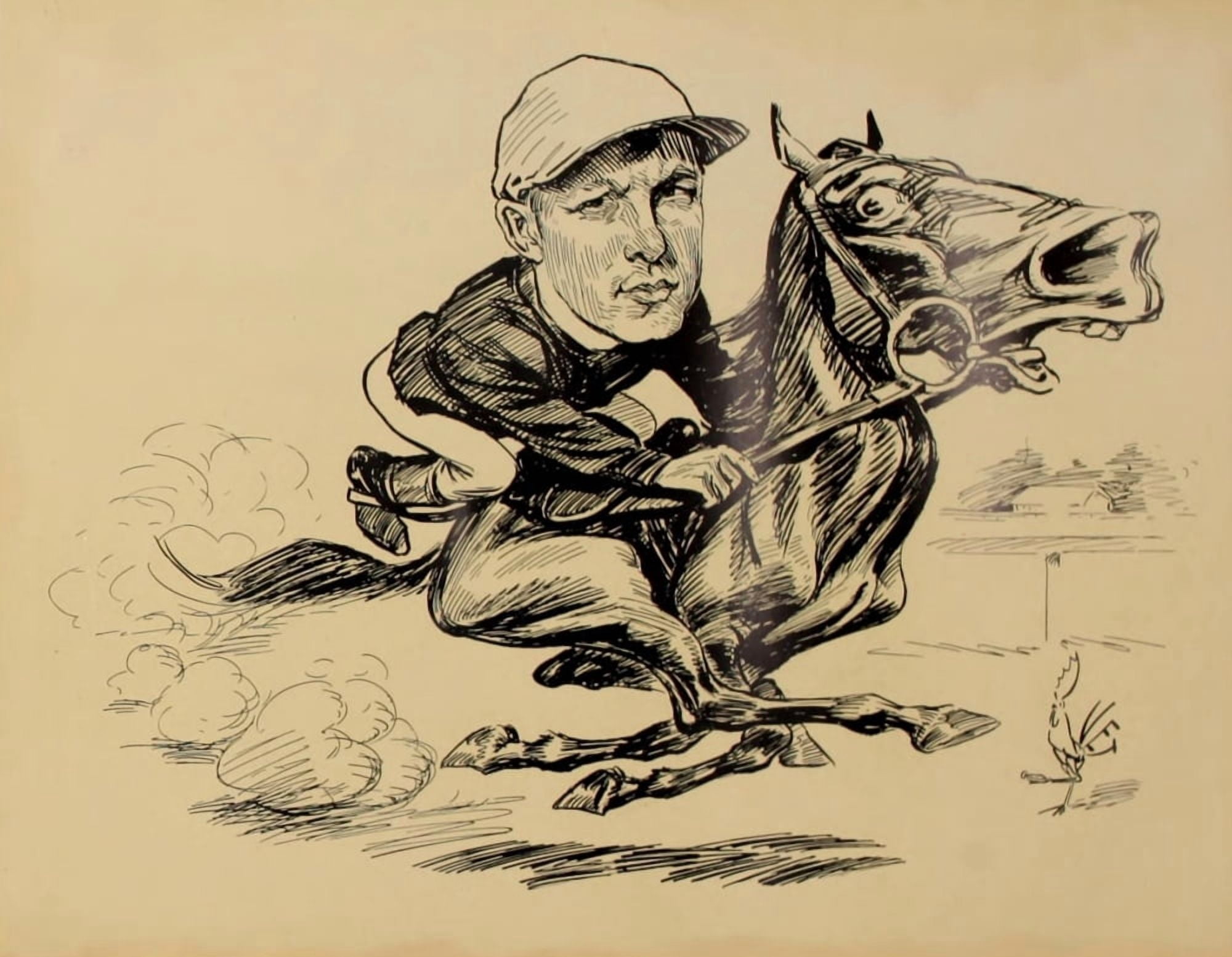 Posterazzi Turf in Caricature 1900 Creamer Canvas Art - Jesse Sylvester (1875-1966 Anderson (24 x 36)
