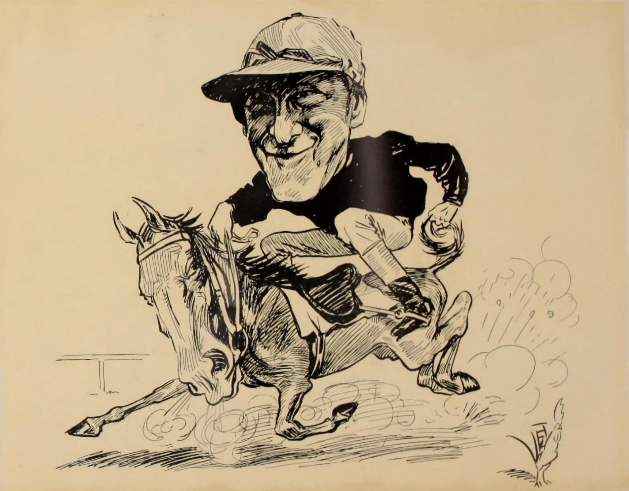 Posterazzi Turf in Caricature 1900 Michaels Canvas Art - Jesse Sylvester (1875-1966 Anderson (24 x 36)