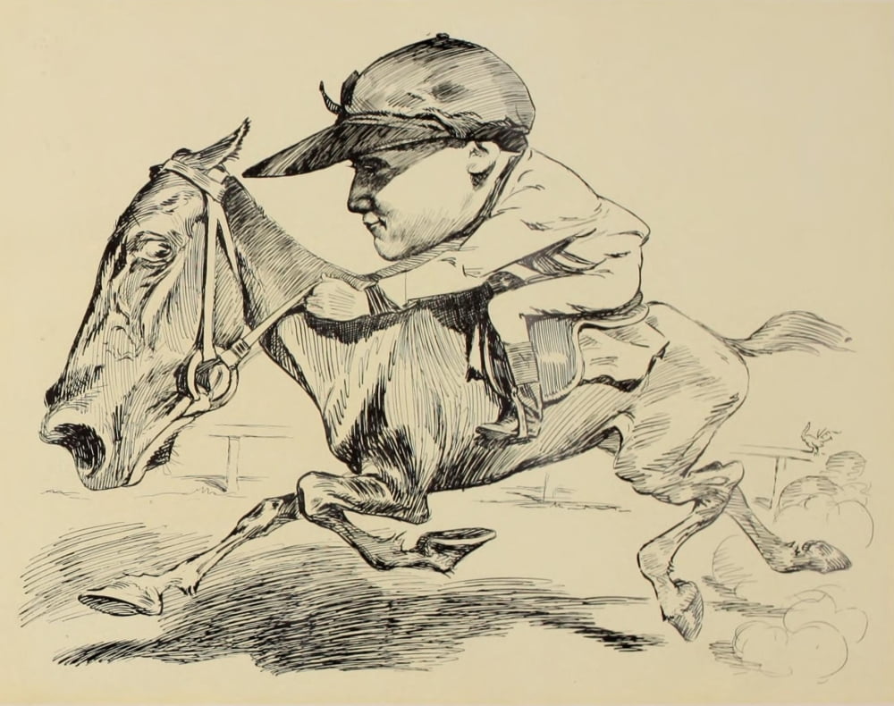 Posterazzi Turf in Caricature 1900 Redfern Canvas Art - Jesse Sylvester (1875-1966 Anderson (24 x 36)