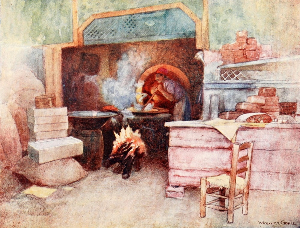 Posterazzi Turkey 1911 A Shekerdjis shop Canvas Art - Warwick Goble (24 x 36)