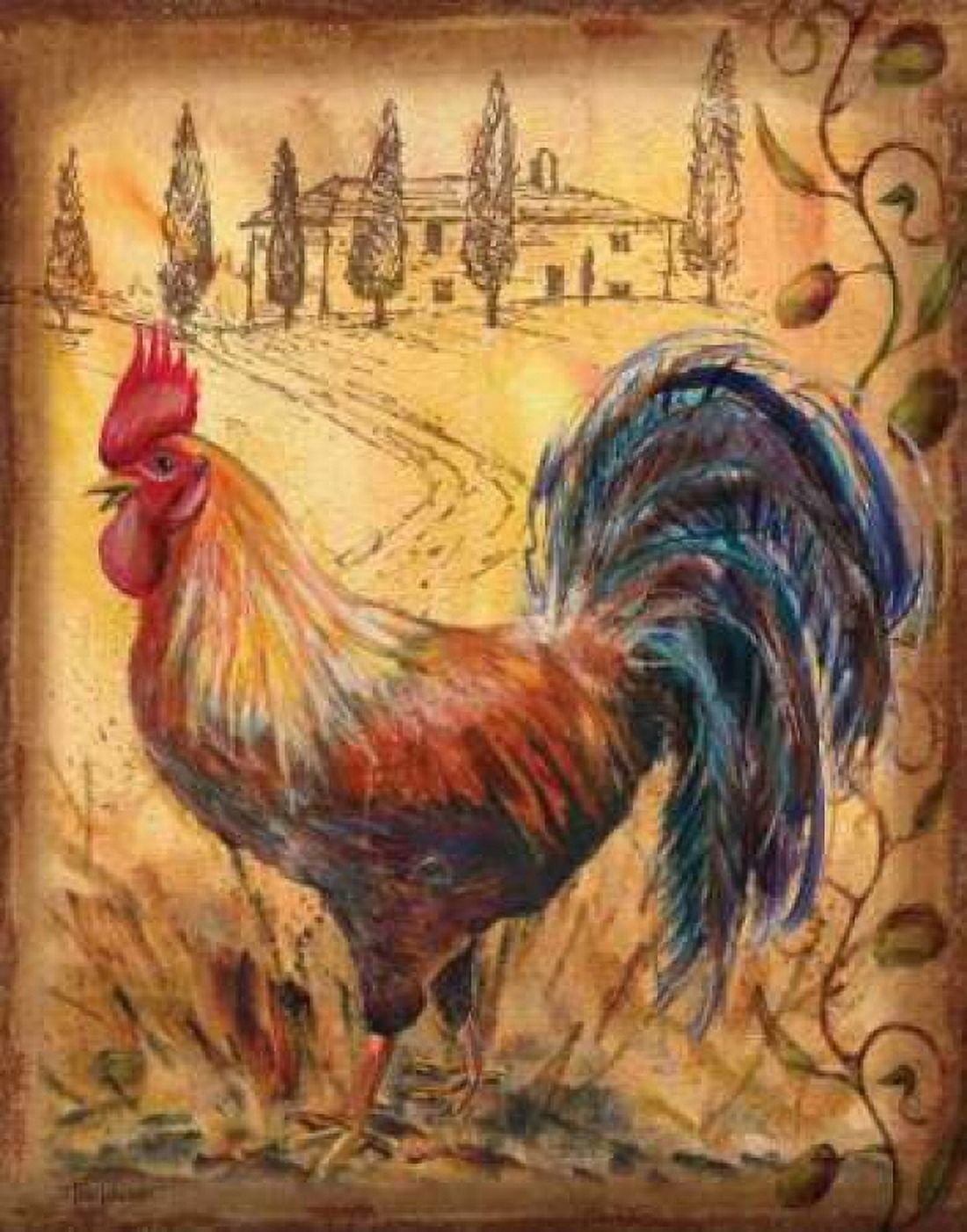 Posterazzi Tuscan Rooster II Canvas Art - Todd Williams (22 x 28)
