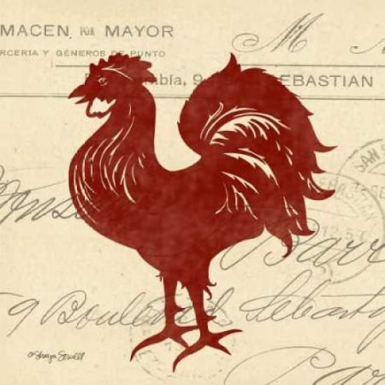 Posterazzi Tuscan Rooster III Canvas Art - Sharyn Sowell (24 x 24)