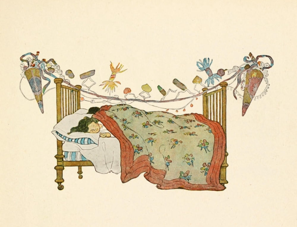 Posterazzi Twas the Night before Christmas 1912 Early night on Christmas Eve Canvas Art - Jessie Willcox Smith (24 x 36)