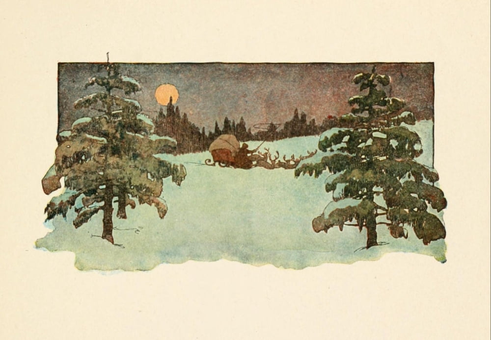 Posterazzi Twas the night before Christmas c1912 In the snow Canvas Art - Jessie Willcox Smith (24 x 36)