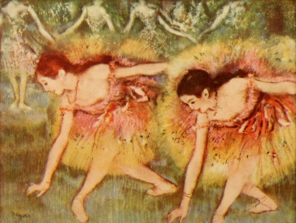Posterazzi Two Dancers Canvas Art - Edgar Degas (24 x 36)