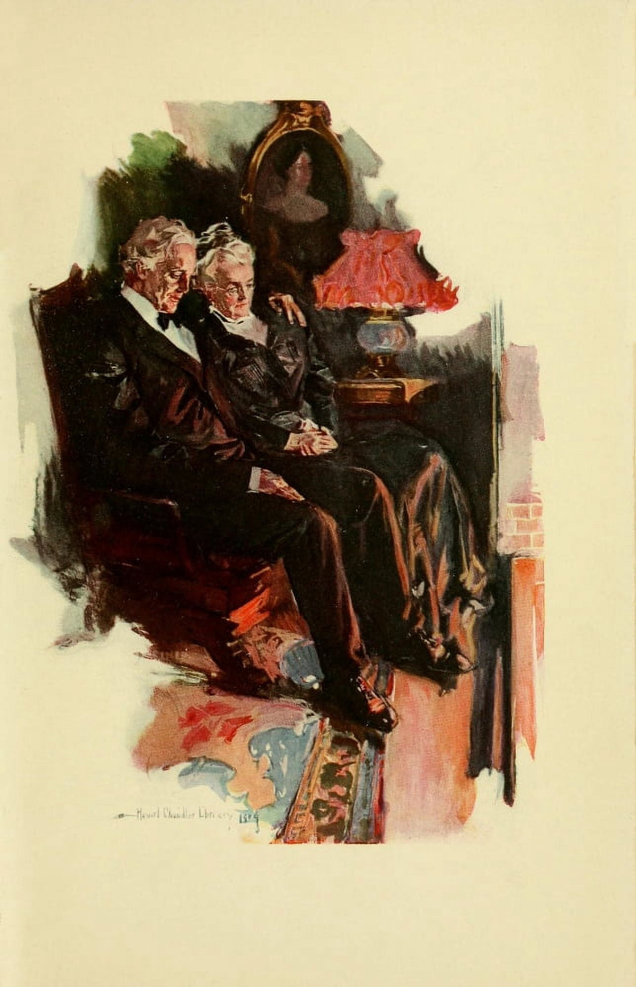 Posterazzi Two Lovers 1909 Advanced years Canvas Art - Howard Chandler Christy (24 x 36)