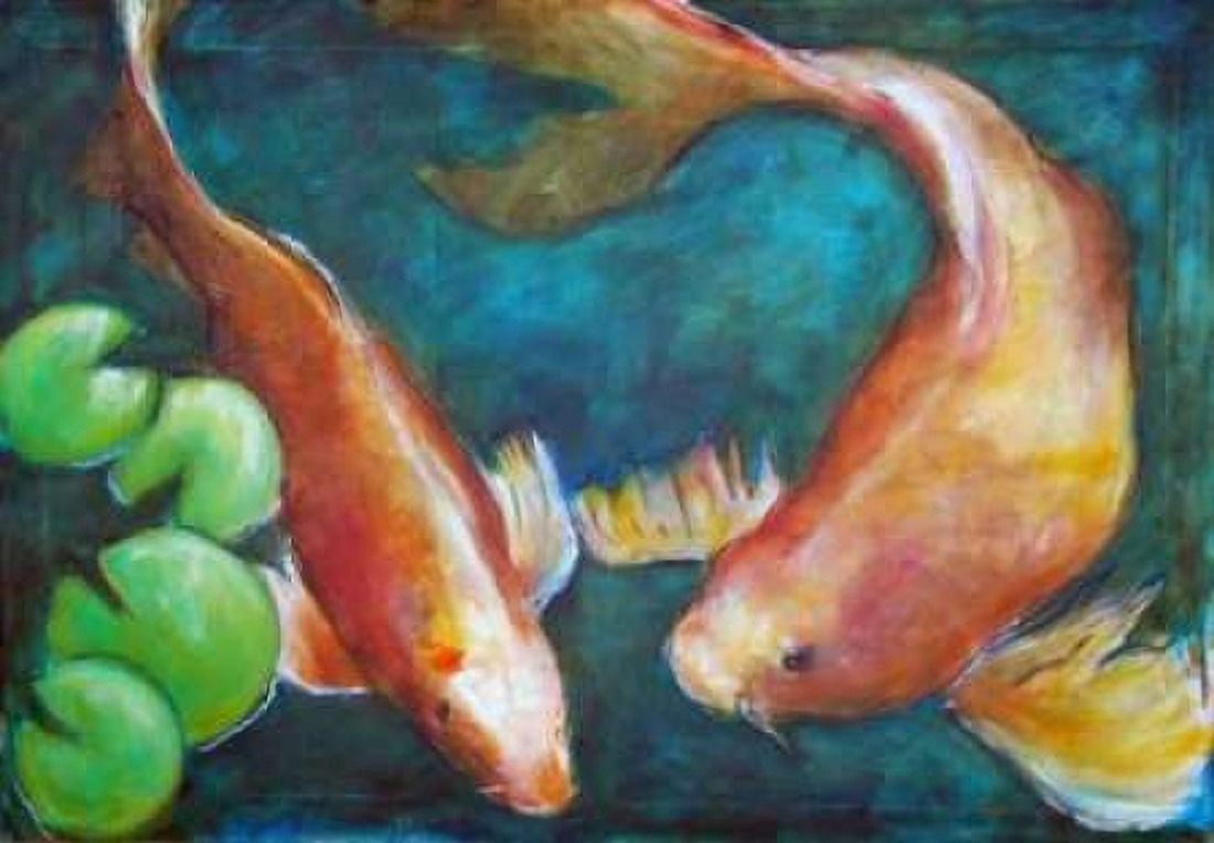 Posterazzi Two Red Fish Canvas Art - Kate Hoffman (20 x 28)