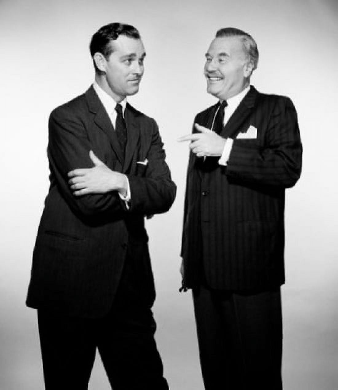 Posterazzi Two businessmen talking to each other Canvas Art -  (24 x 36)
