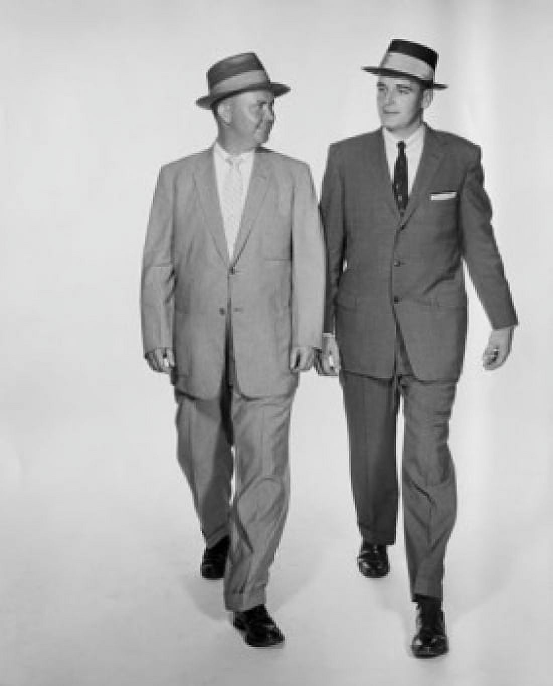 Posterazzi Two businessmen walking side by side Canvas Art -  (24 x 36)