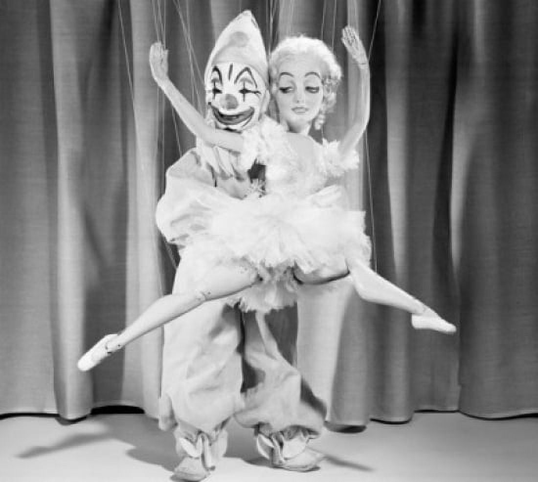 Posterazzi Two marionettes dancing Canvas Art -  (24 x 36)