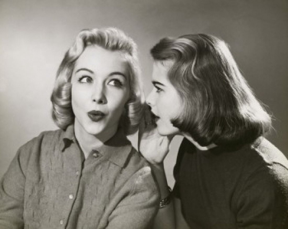 Posterazzi Two teenage girls gossiping Canvas Art - (24 x 36)