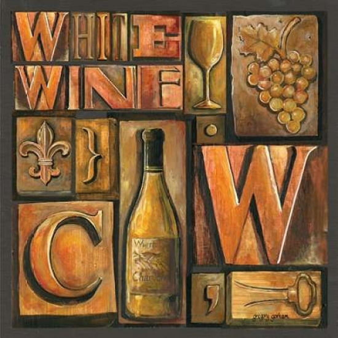 Posterazzi Type Set Wine Sq II Canvas Art - Gregory Gorham (24 x 24)
