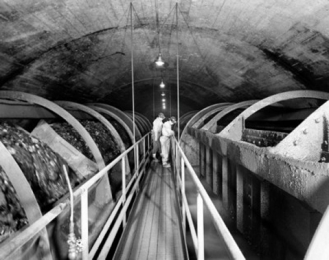 Posterazzi USA Pennsylvania Robena Mine Two workers standing in coal mine Canvas Art - (24 x 36)