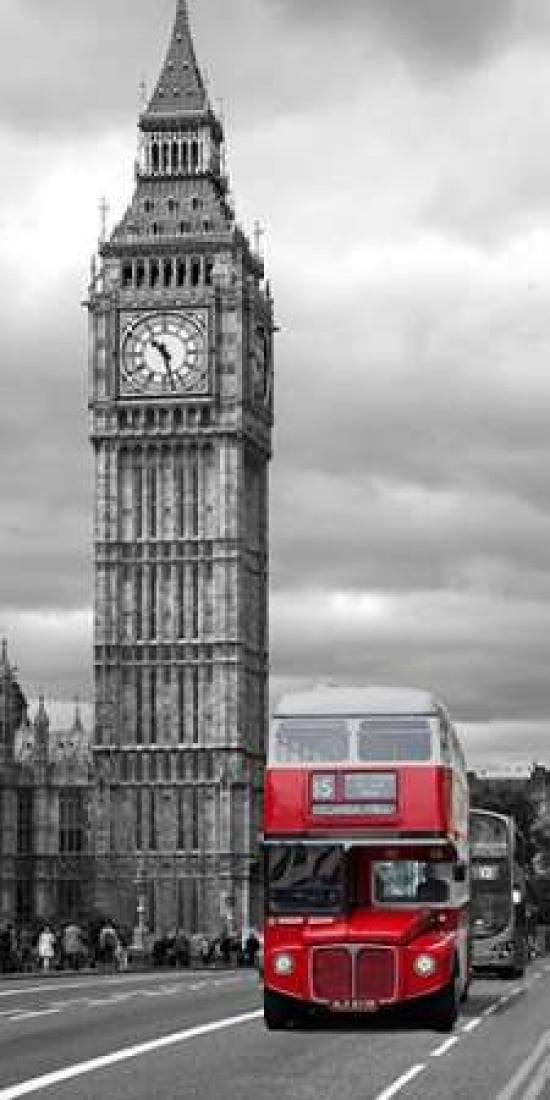 Posterazzi Under the Big Ben Canvas Art - Vadim Ratsenskiy (24 x 48)