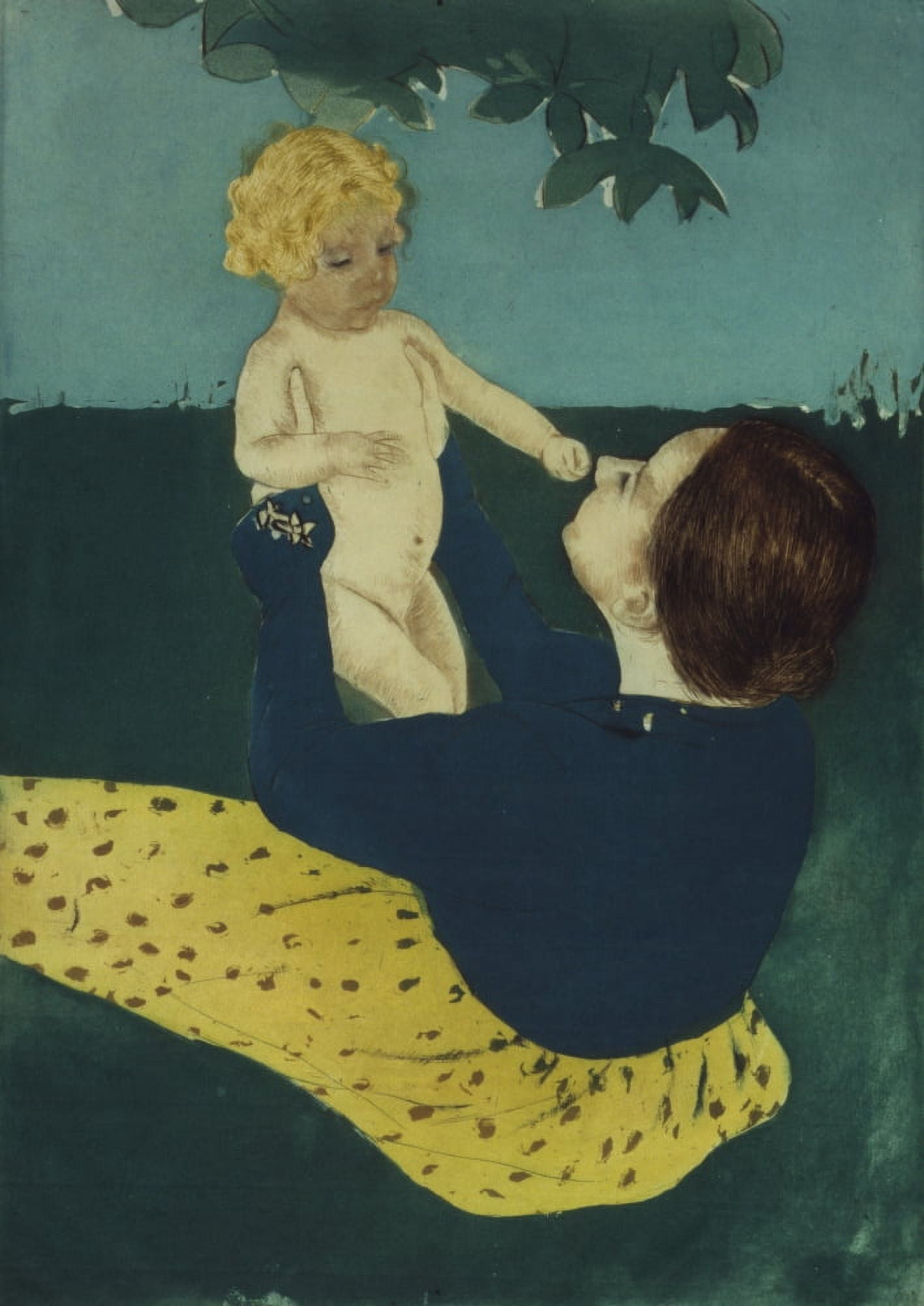 Posterazzi Under the Horse-chestnut Tree c1898 Canvas Art - Mary Cassatt (24 x 36)