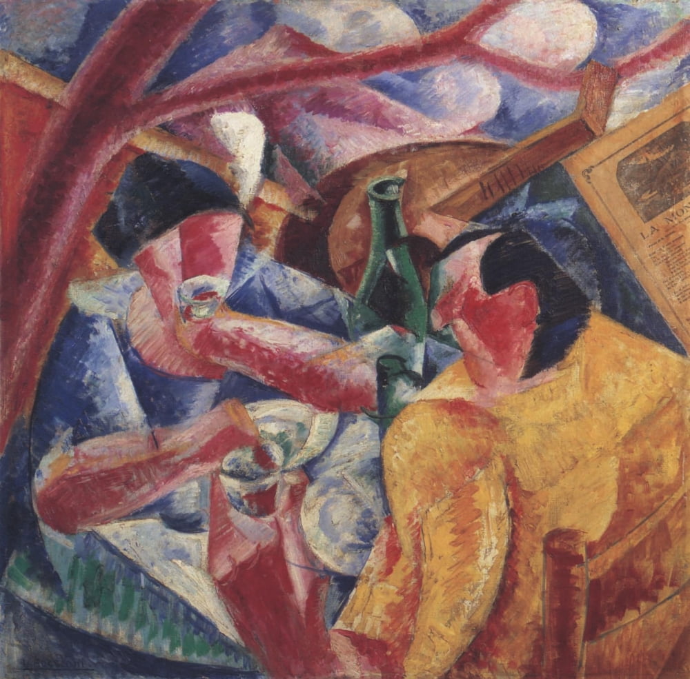 Posterazzi Under the Trellis in Naples 1914 Canvas Art - Umberto Boccioni (24 x 36)