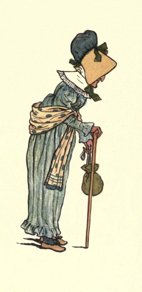 Posterazzi Under the Window 1879 Old lady Canvas Art - Kate Greenaway (24 x 36)