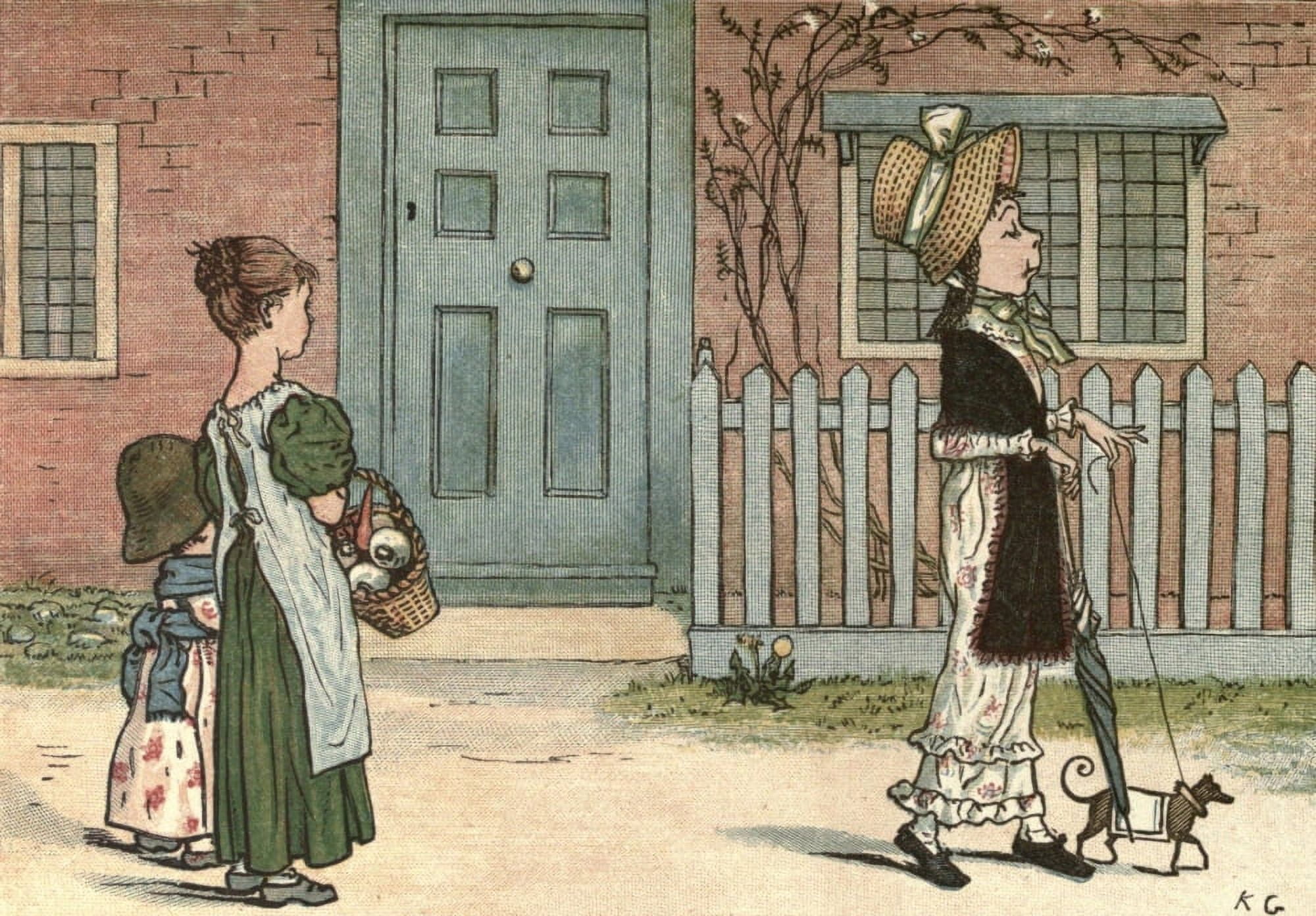 Posterazzi Under the Window 1879 The girl that struts Canvas Art - Kate Greenaway (24 x 36)