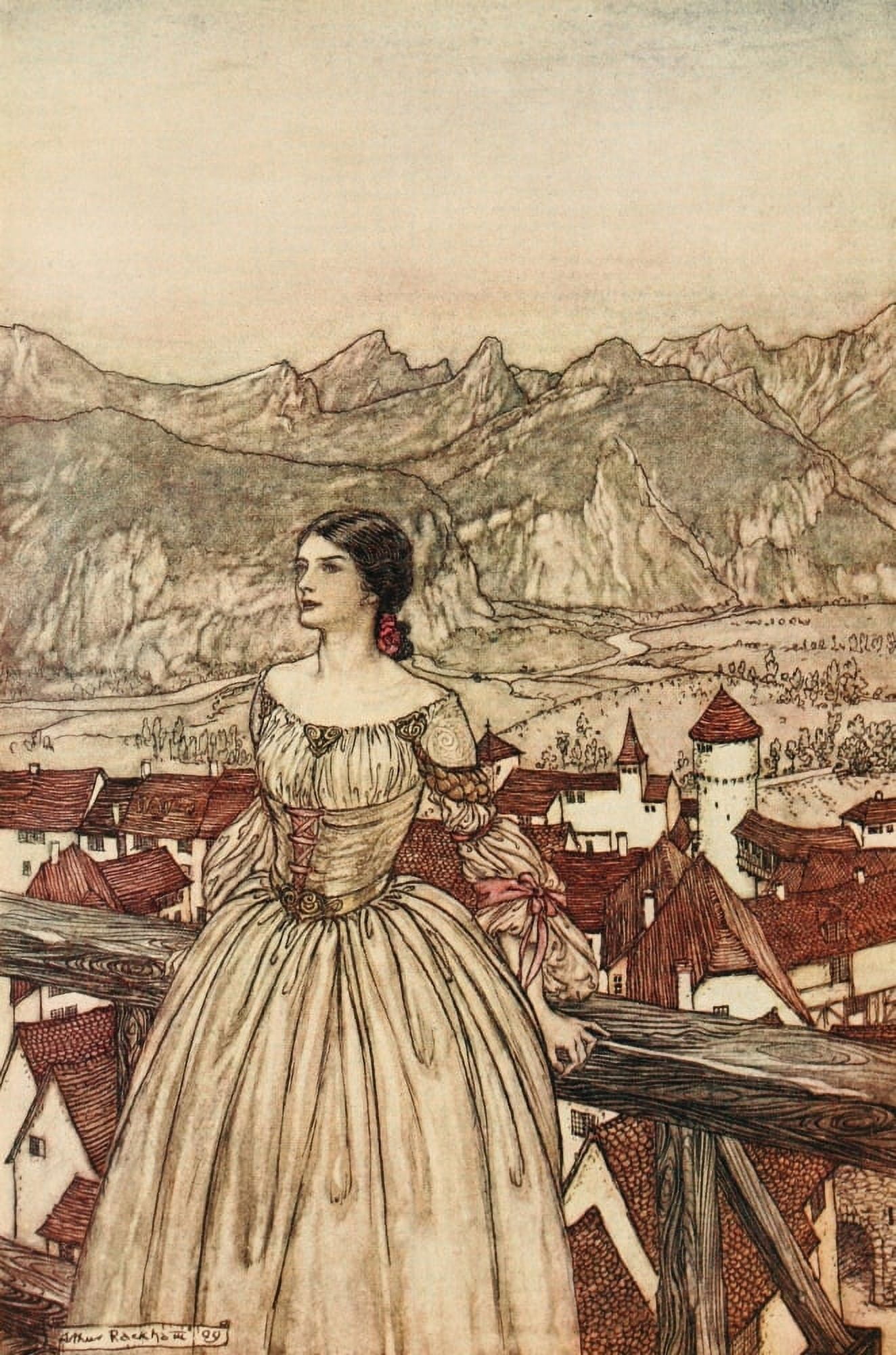 Posterazzi Undine 1909 Bertalda Canvas Art - A Rackham (24 x 36)
