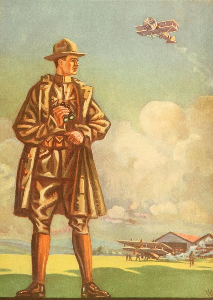 Posterazzi Unique Souvenir Album 1918 America for World Democracy Canvas Art - WS Woods (24 x 36)