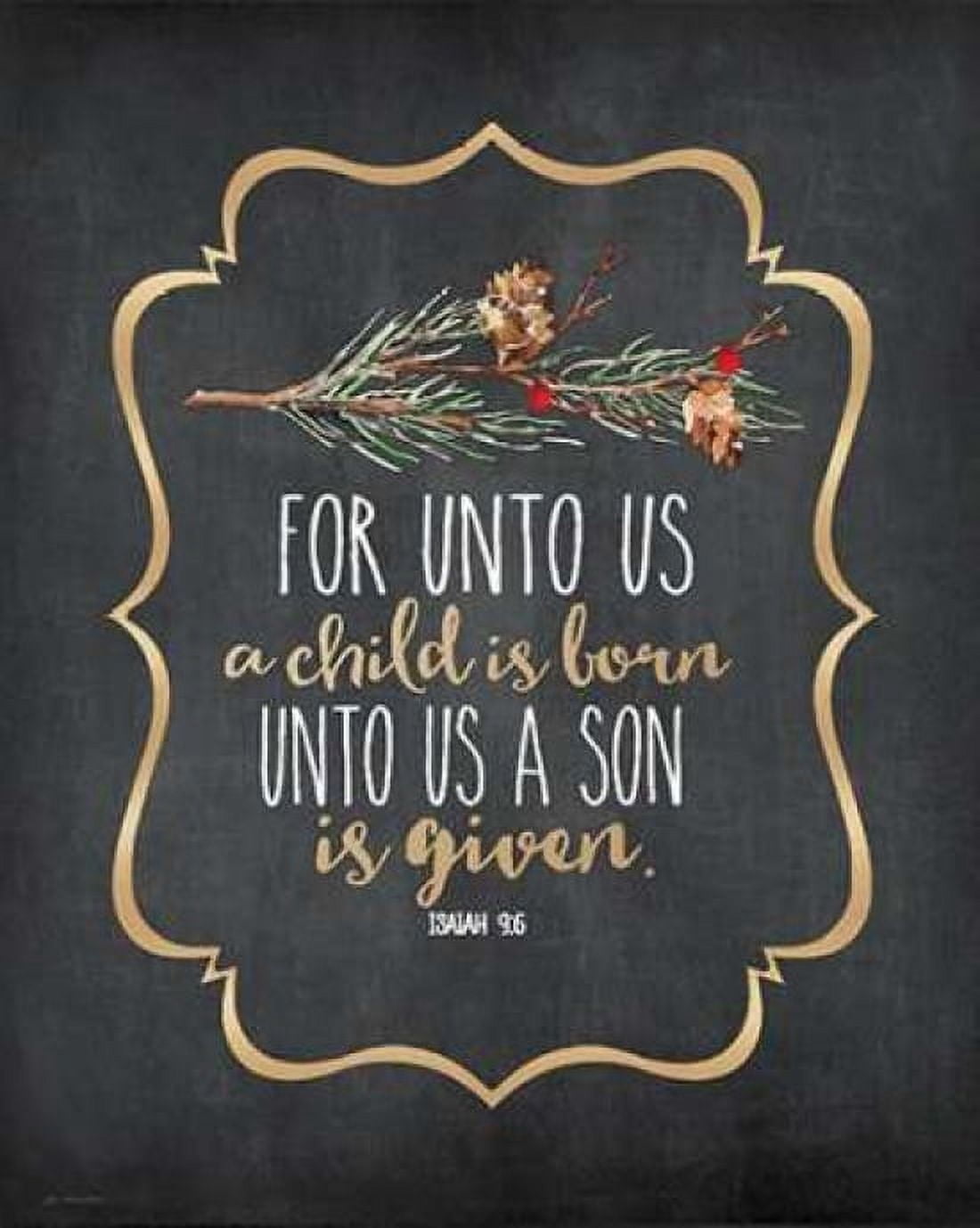 Posterazzi Unto Us Pine Bough Canvas Art - Jo Moulton (24 x 30)